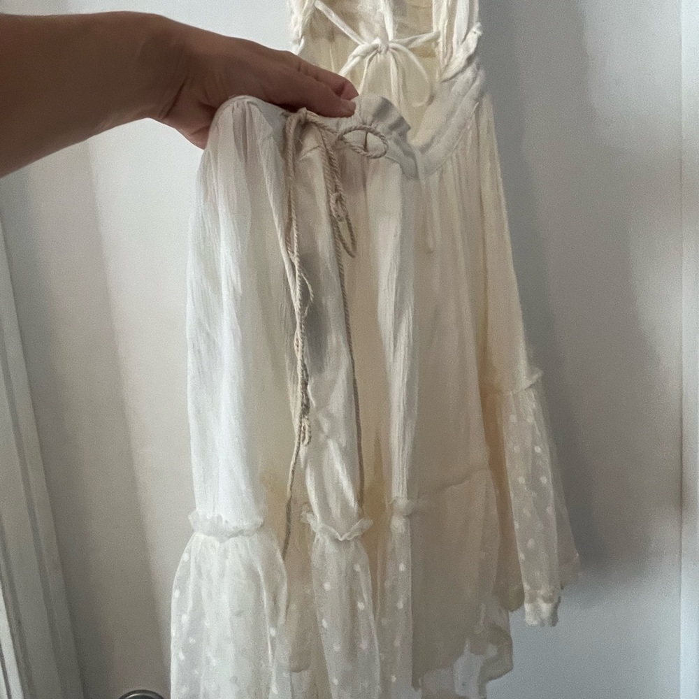 Chic Cream Mini Dress - Picture 8 of 9
